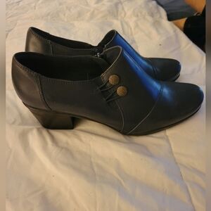 Clark's navy blue ankle boots, size 12.